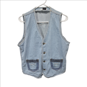 STE. LVCIEN Vintage Lightwash 70s, 80s Denim Vest XL